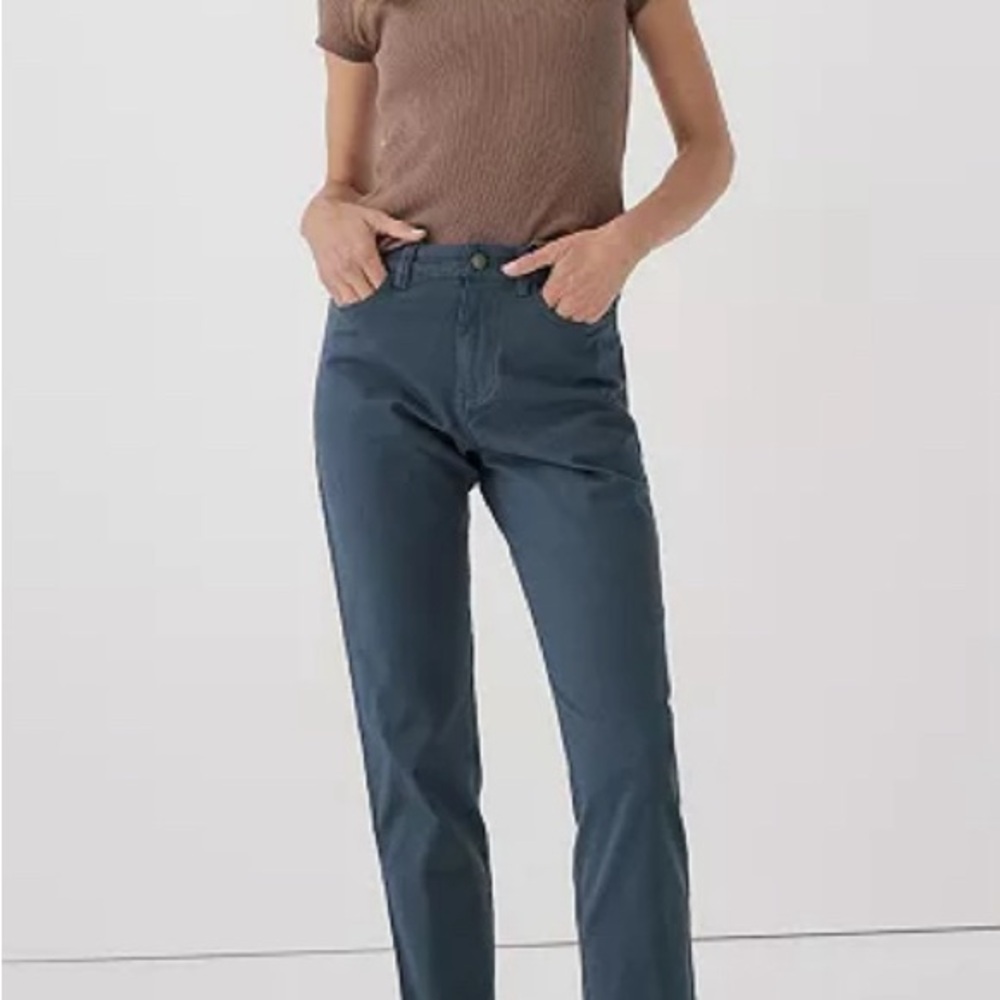 Pact Women's Organic Cotton Stretch Twill Denim Slim Pant medium NWT